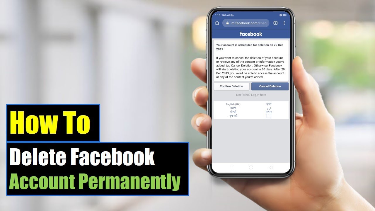 How To Delete Facebook Account
