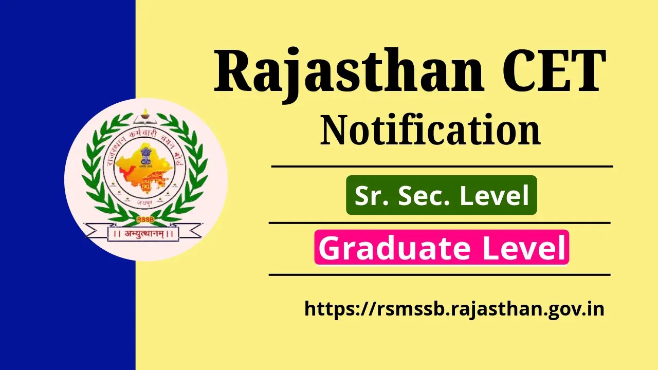 Rajasthan CET 2024 Notification