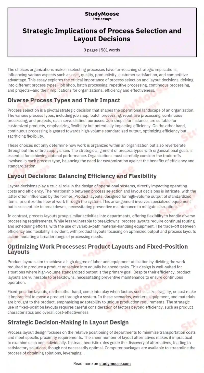 Process Selection And Design Essay Example Studyhippo Com - Stunning Mountain Art - Full HD