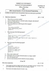 IT 213: Structured Programming -Questions Bank » STUDY NOTES NEPAL