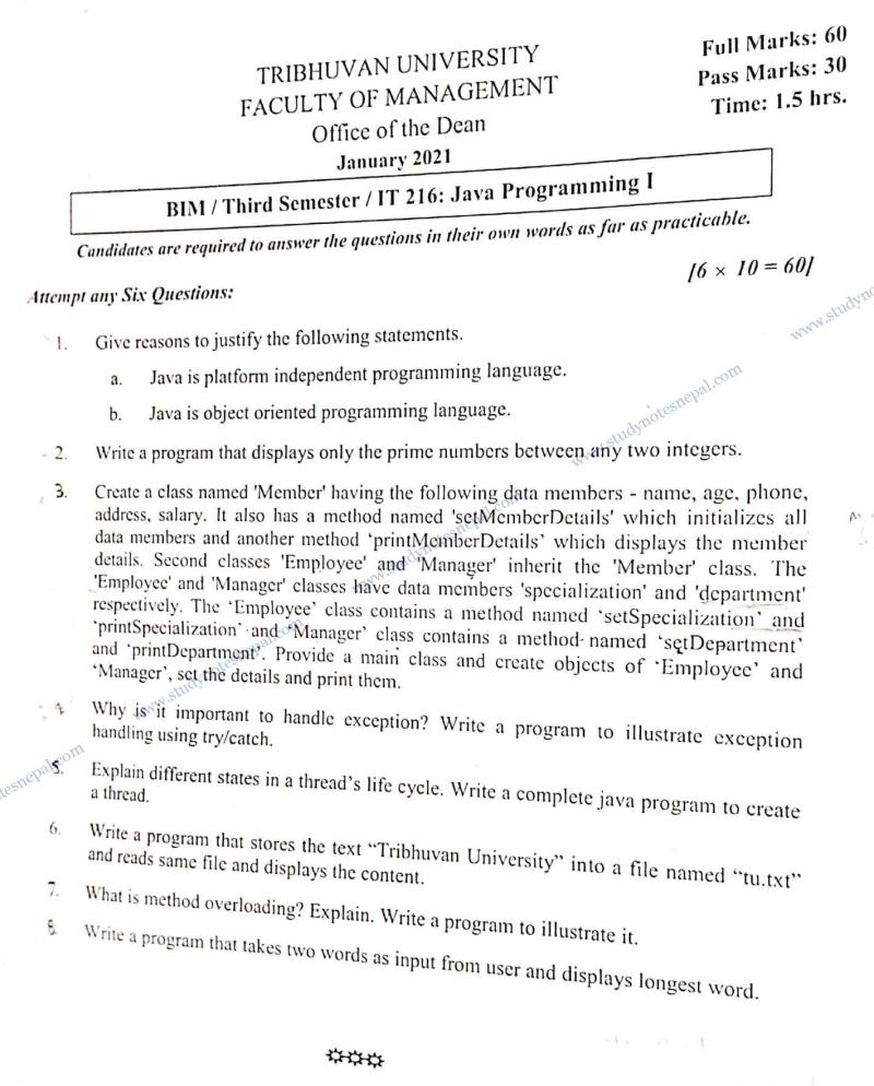 Java Programming Question Bank Pdf - Premium Dark Design Gallery - Full HD