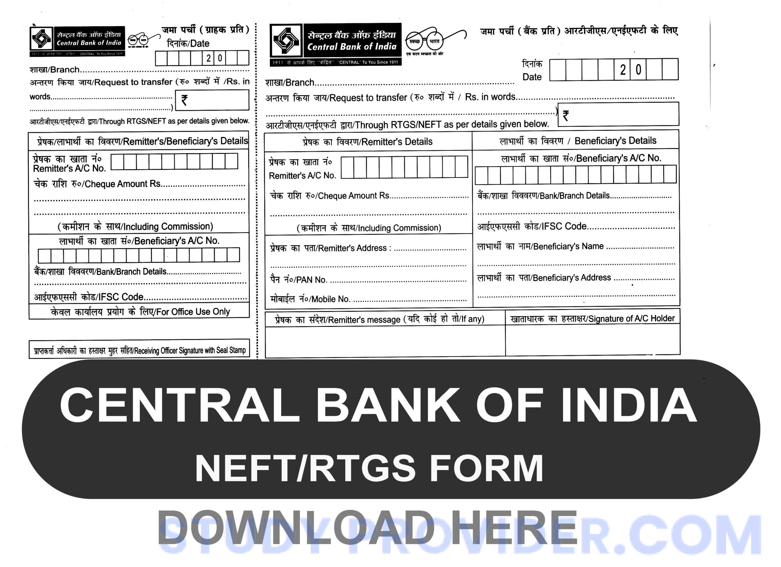 [pdf] neft / rtgs application-central bank of india neft form 2023