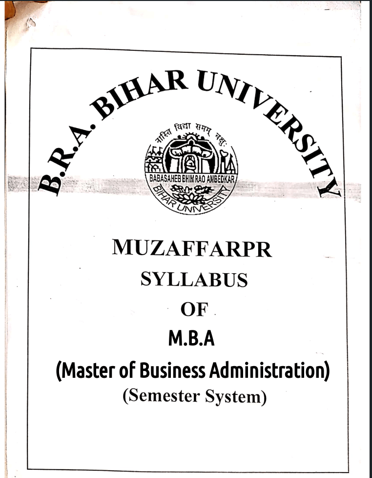 BRABU MBA All Semester Syllabus