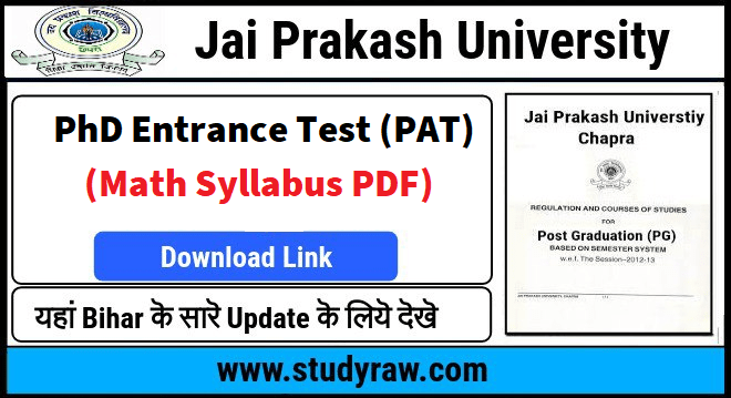 JPU PhD Math Syllbus
