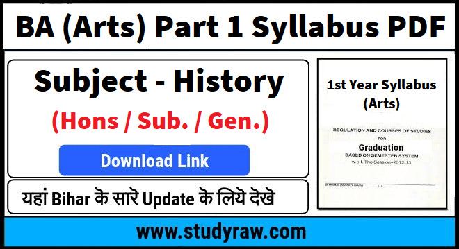 BA History Part 1 Syllabus PDF