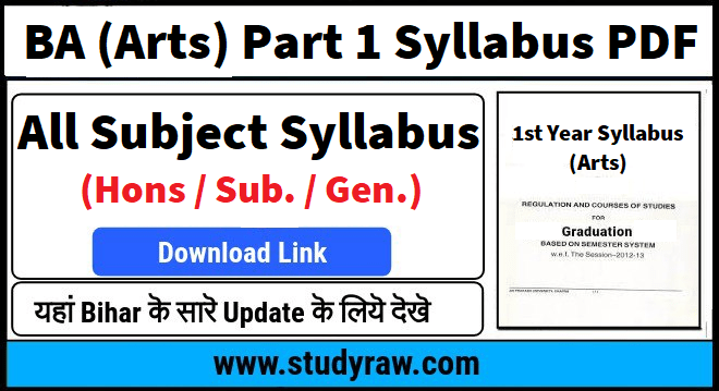 BA Part 1 Syllabus PDF
