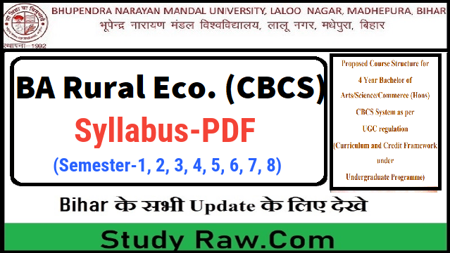 BNMU 4 Year BA Rural Economics Syllabus PDF