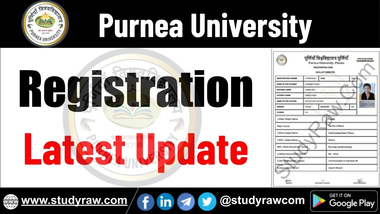 Purnea University Registration Update BA BSc BCom PG PhD Vocational Diploma