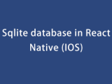 Sqlite Database In React Native Ios Studysection Blog