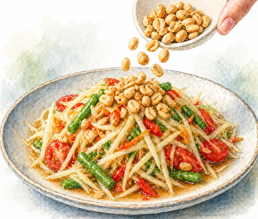 ใส่ถั่ว