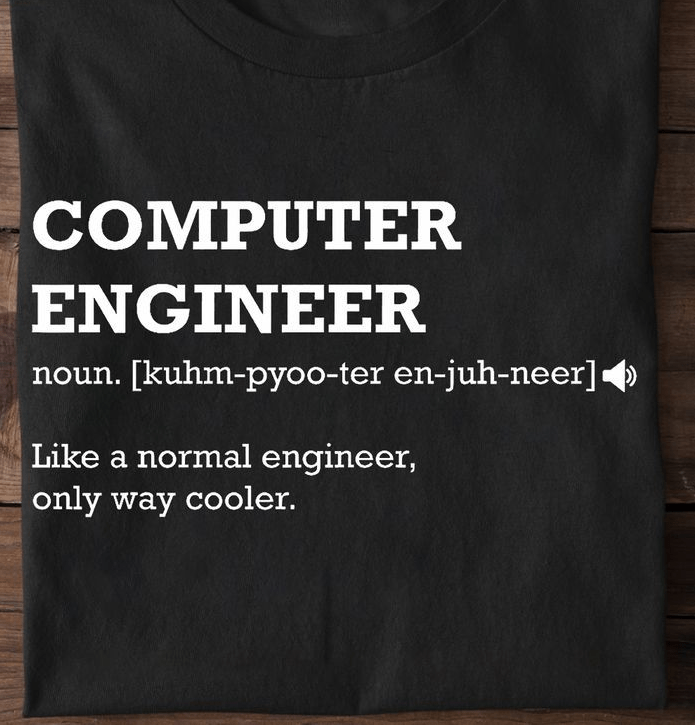 Computer engineer definition t shirt with coding logic typography design.