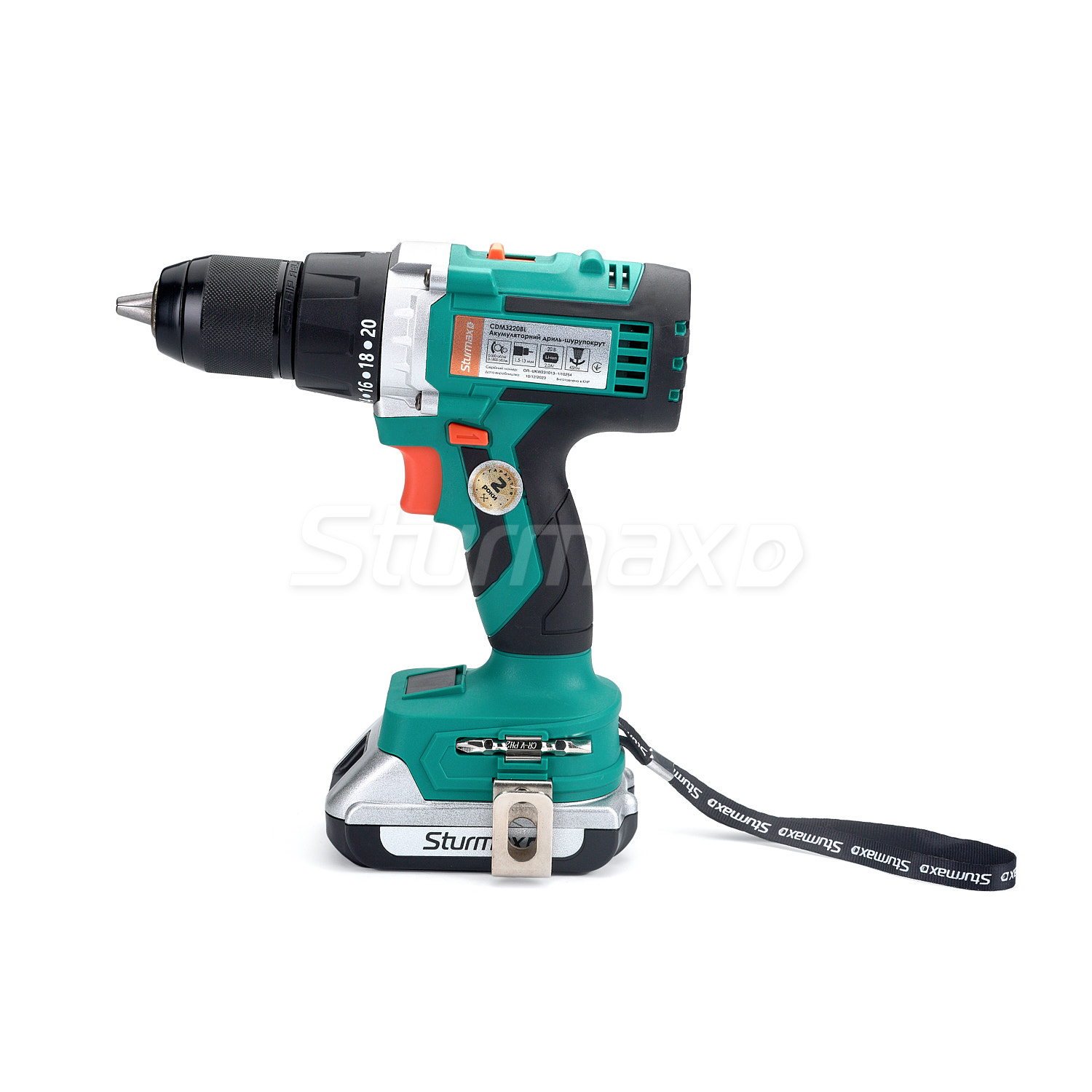 Шурупокрут акумуляторний з безщітковим двигуном 20 В Sturmax CDM3220BL