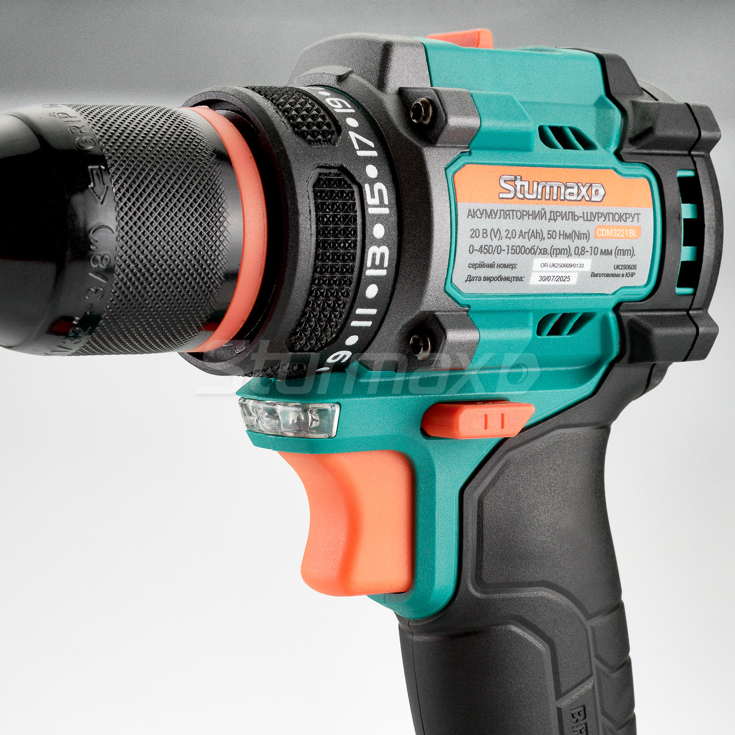 Дриль-шурупокрут акум. 20В Sturmax CDM3221BL