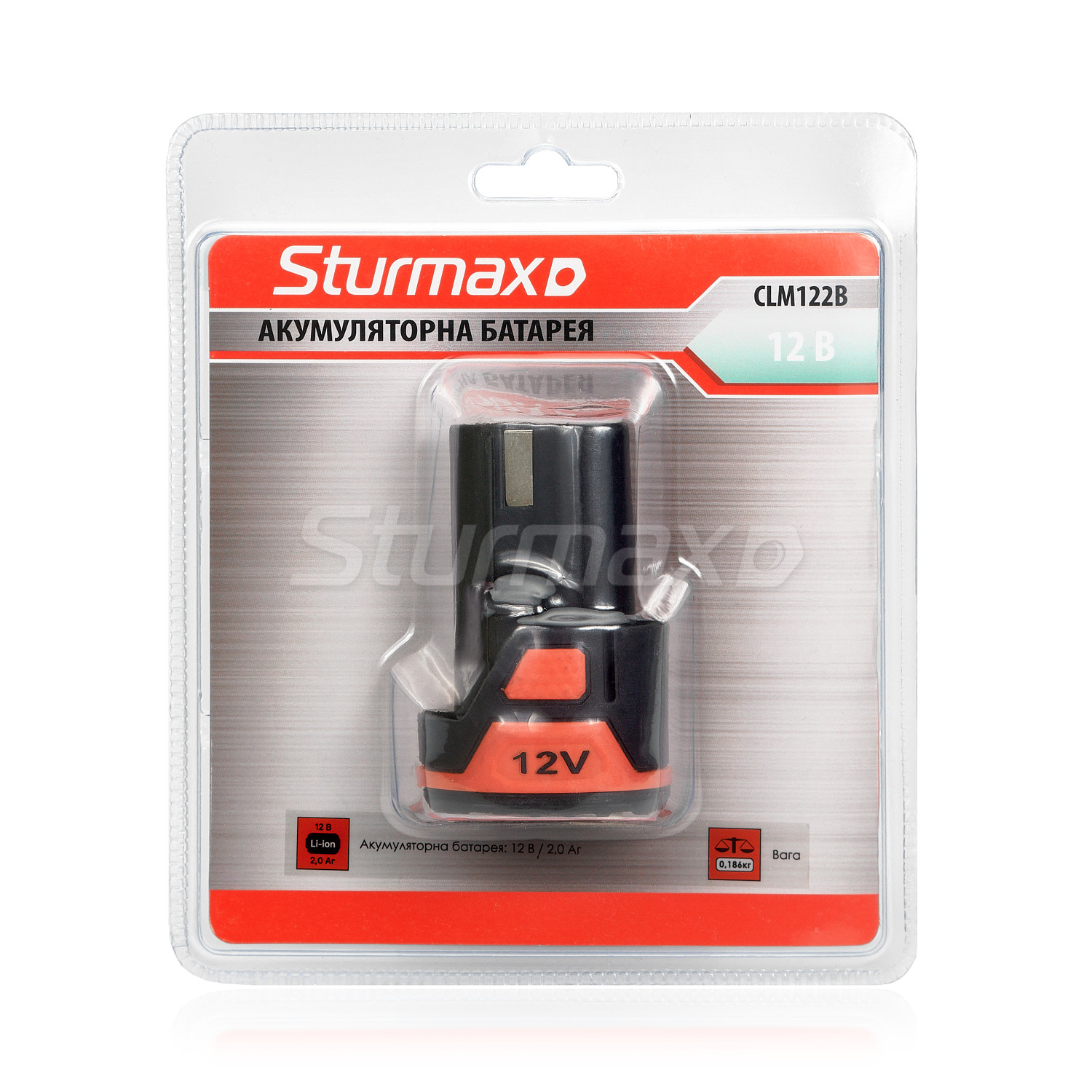 Акумуляторна батарея 12 В Літій-іонна (Li-ion) Sturmax CLM122B