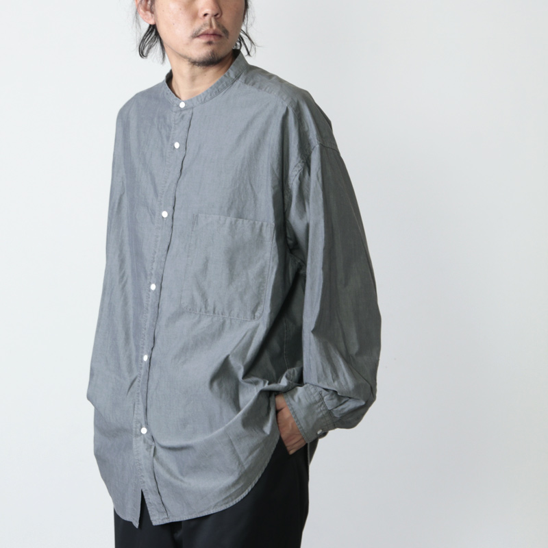 Graphpaper(グラフペーパー) Dungaree Band Collar Oversized Shirt