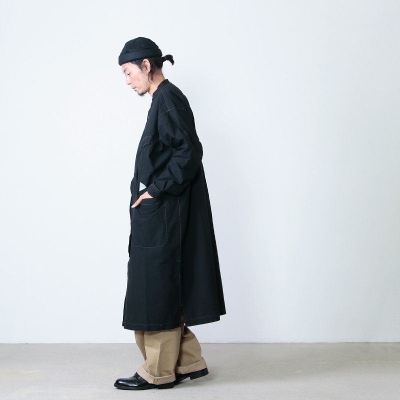 and wander(アンドワンダー) CORDURA typewriter long shirt for men