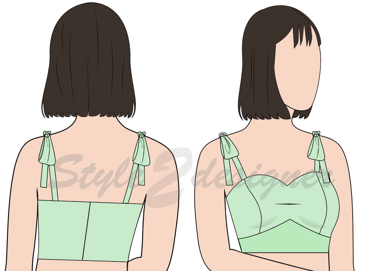 Strap Bustier Blouse PDF Pattern Download Style2Designer
