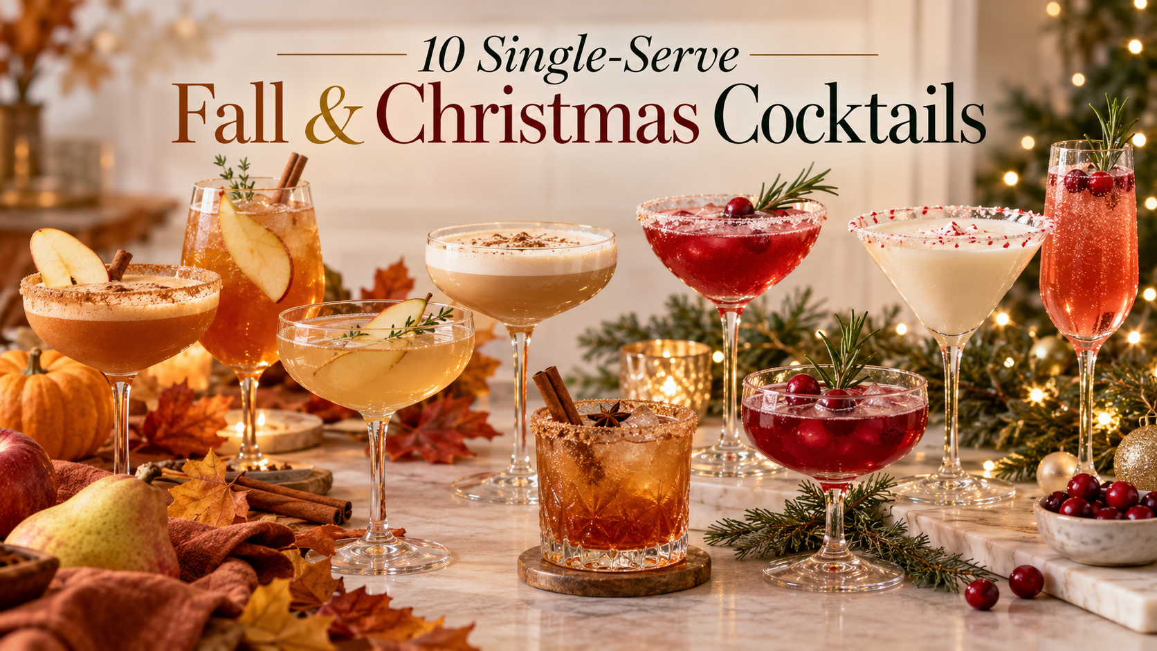 10 Easy Fall & Christmas Cocktails | Festive Single-Serve Drinks