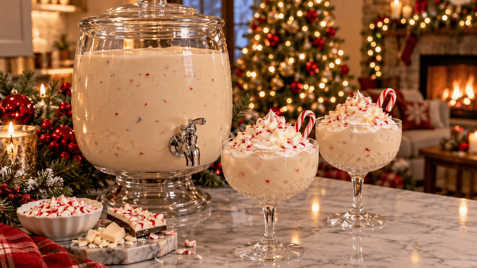 Peppermint Bark Baileys Punch – Easy Christmas Cocktail