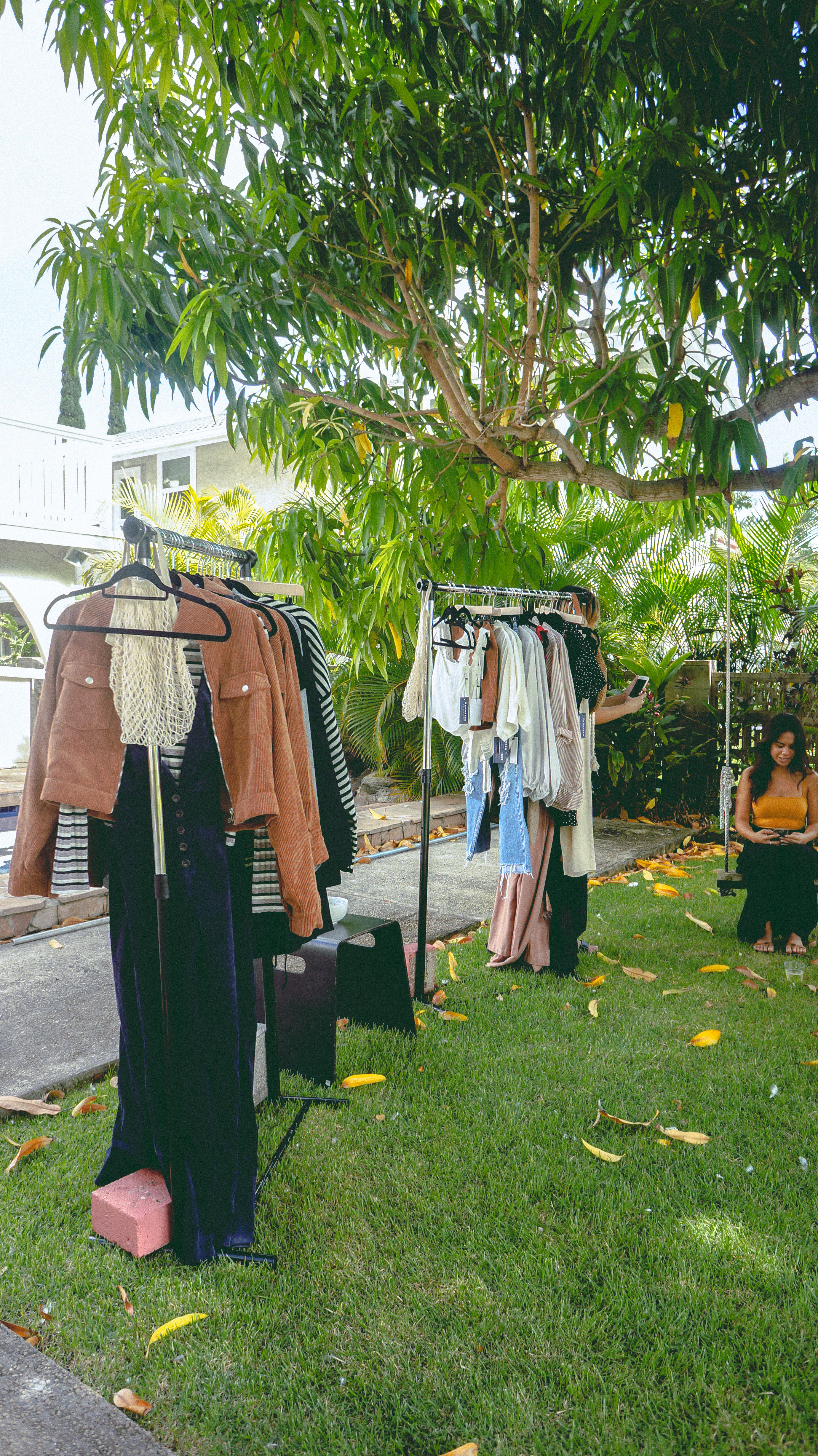 On the left are the upcoming season's collection ready for preorder while the right was current.