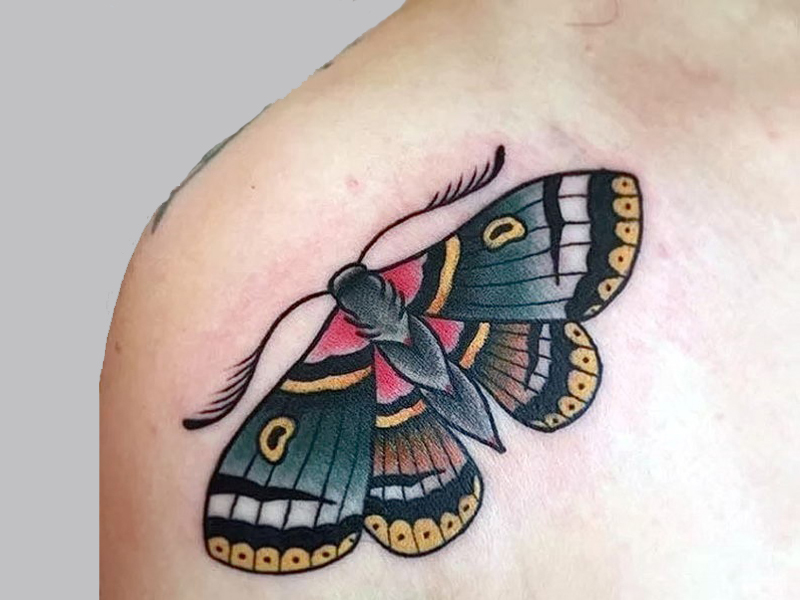 9 Fabulous And Sizzling Moth Tattoo Designs | Styles At Life 600_x_800_jpg