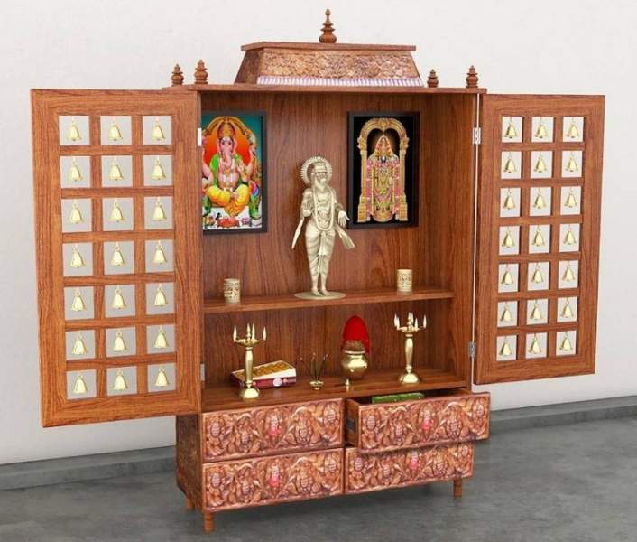 10 Simple Latest Pooja Room Designs In Wood Styles At Life