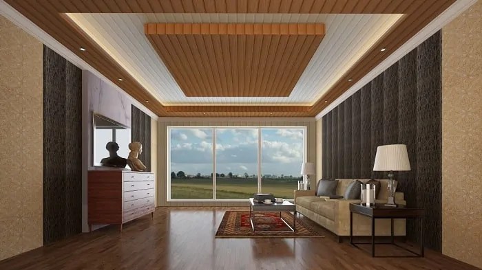 Drop wood squares ceiling design and recessed lighting. 50 Latest False Ceiling Designs With Pictures In 2021