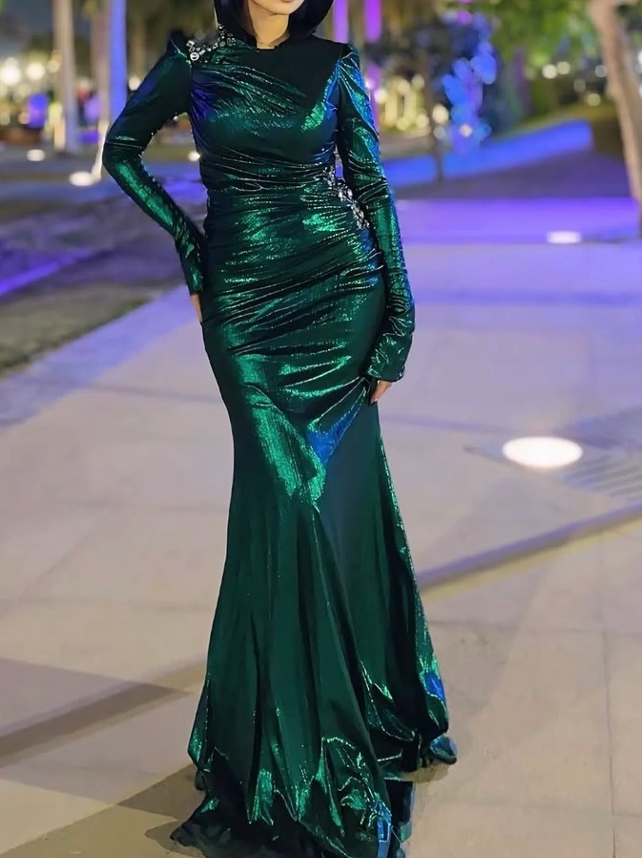 فستان سواريه ديسكو 💚✨