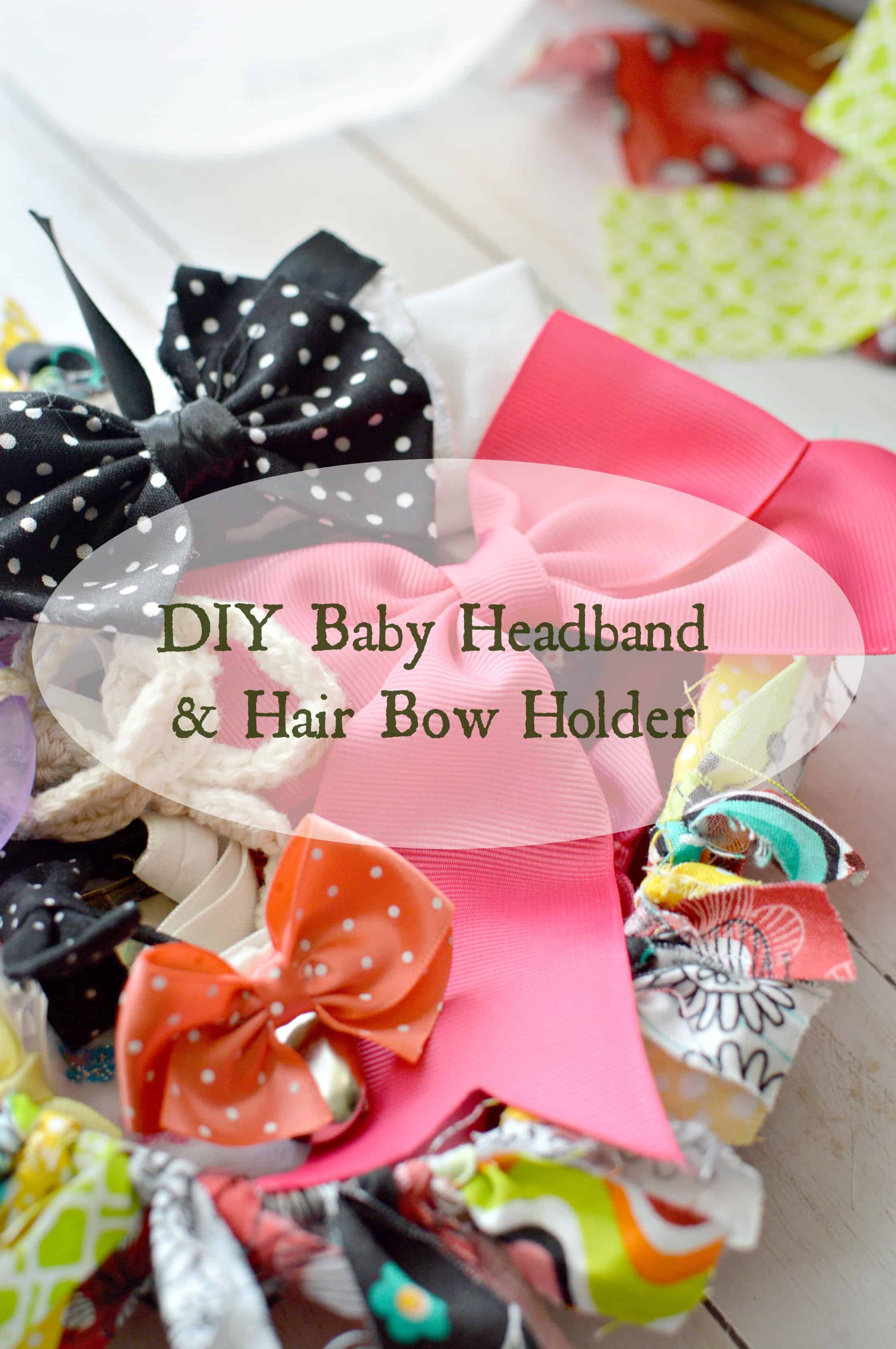 Diy baby headband & hair bow holder