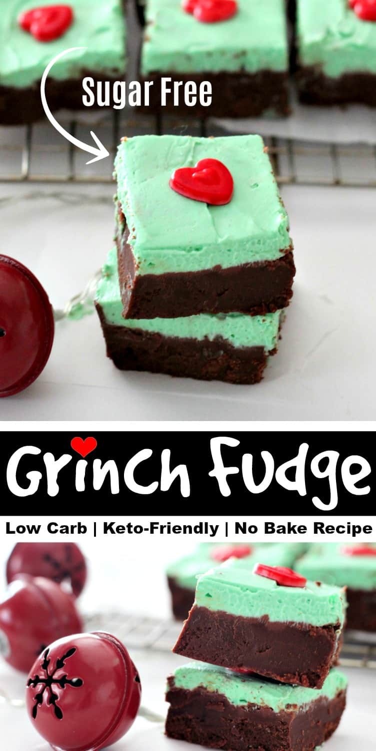 Low Carb Fudge Recipe - Easy Christmas Grinch Treats (15)