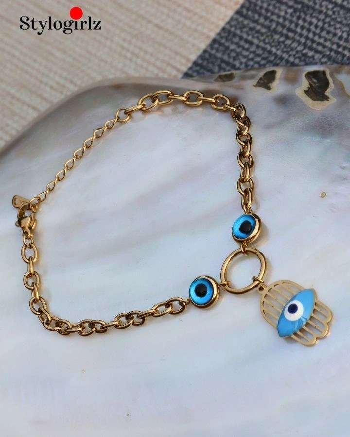Evil Eye Hamsa Charm Bracelet