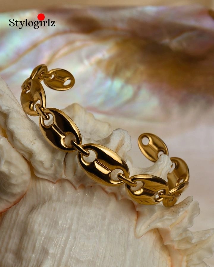 Bean Loop Bracelet Cuff