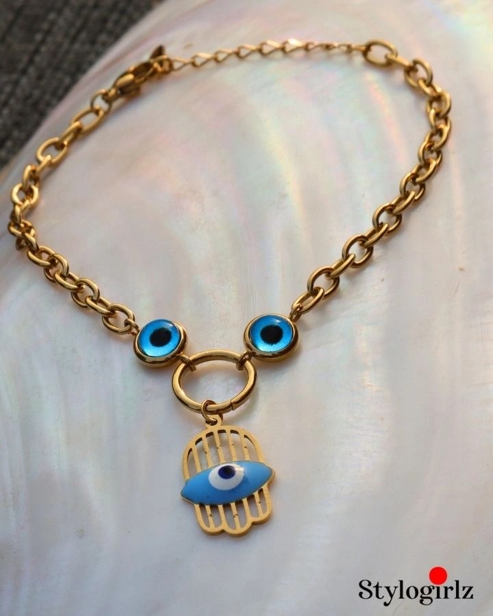 Evil Eye Hamsa Charm Bracelet