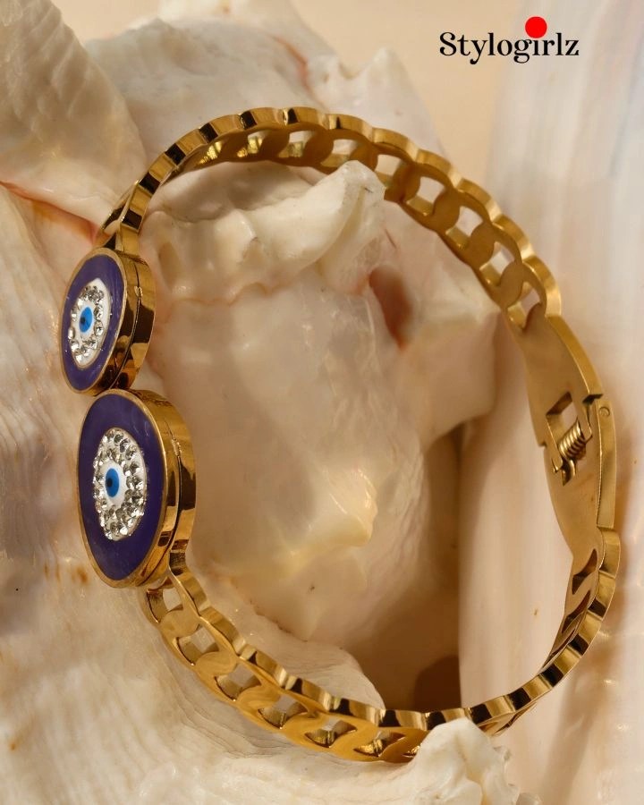 Royal Evil Eye Cuff Bracelet