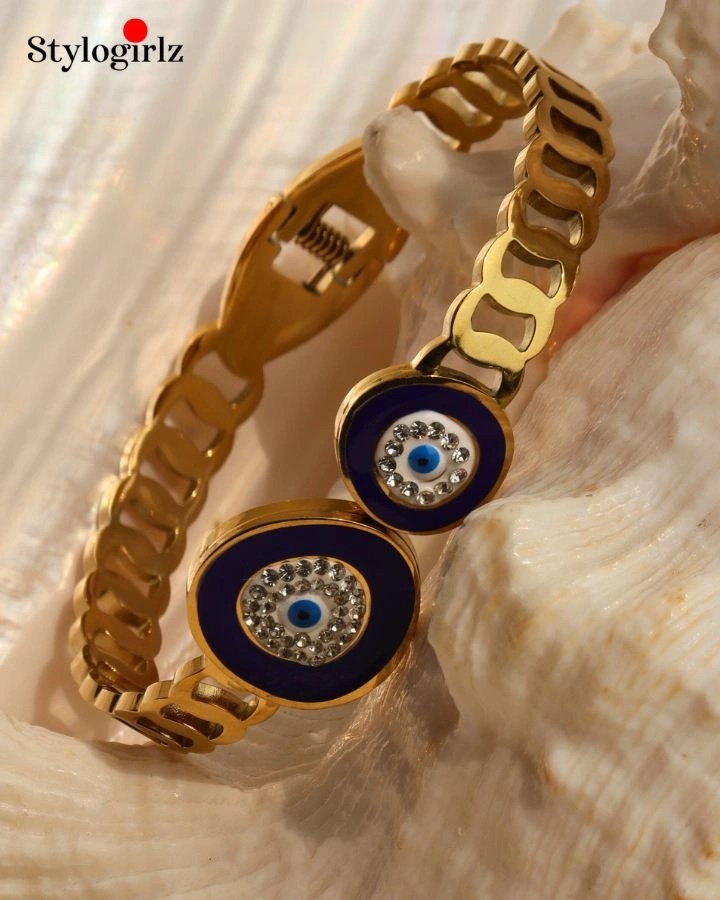 Royal Evil Eye Cuff Bracelet