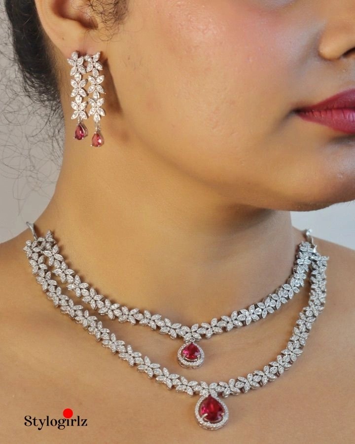 Victoria Ruby AD Necklace Set