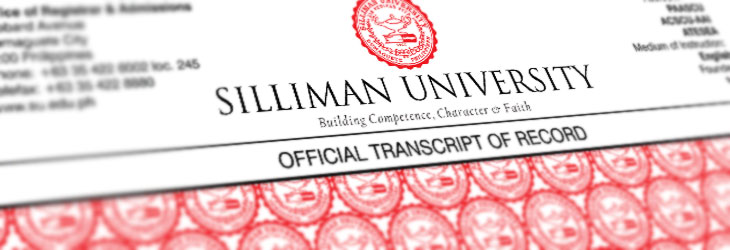 Transcript Request Silliman University