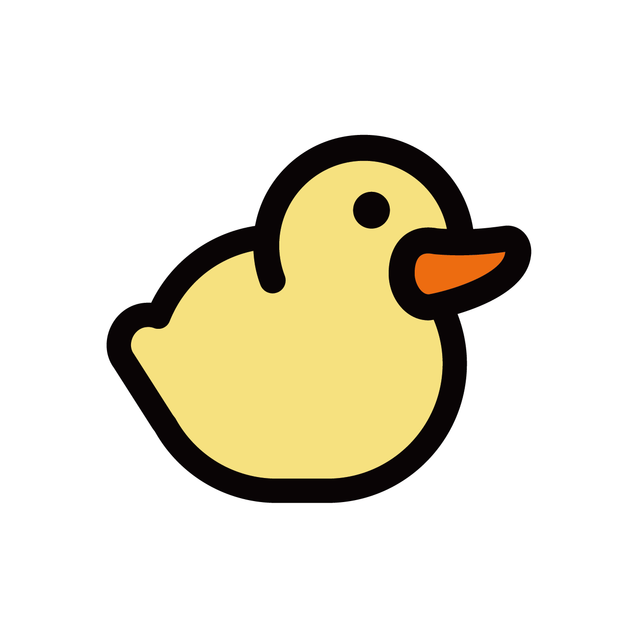 sub duck logo duck only