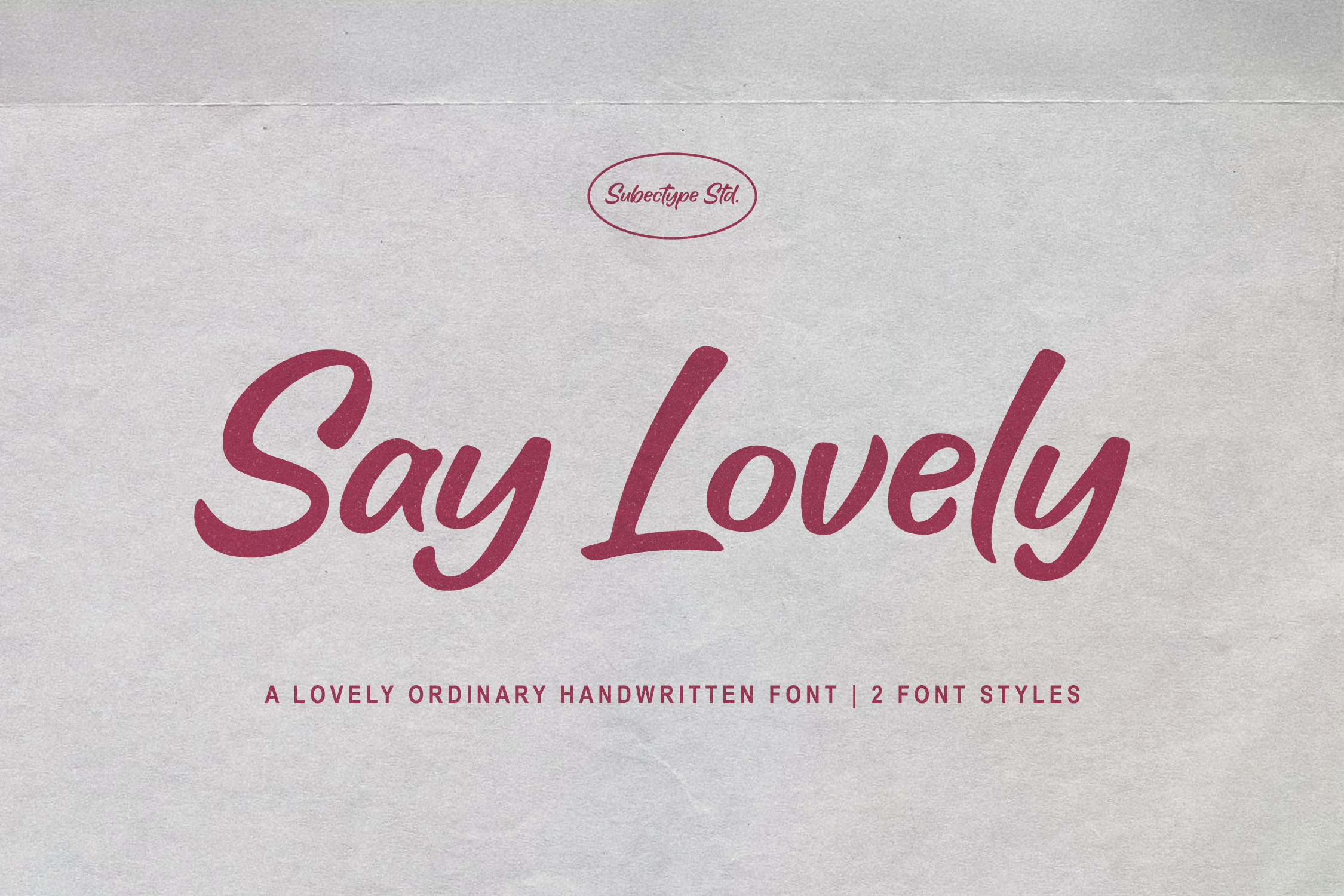 1 Say Lovely Ordinary Handwritten Font Cover Image