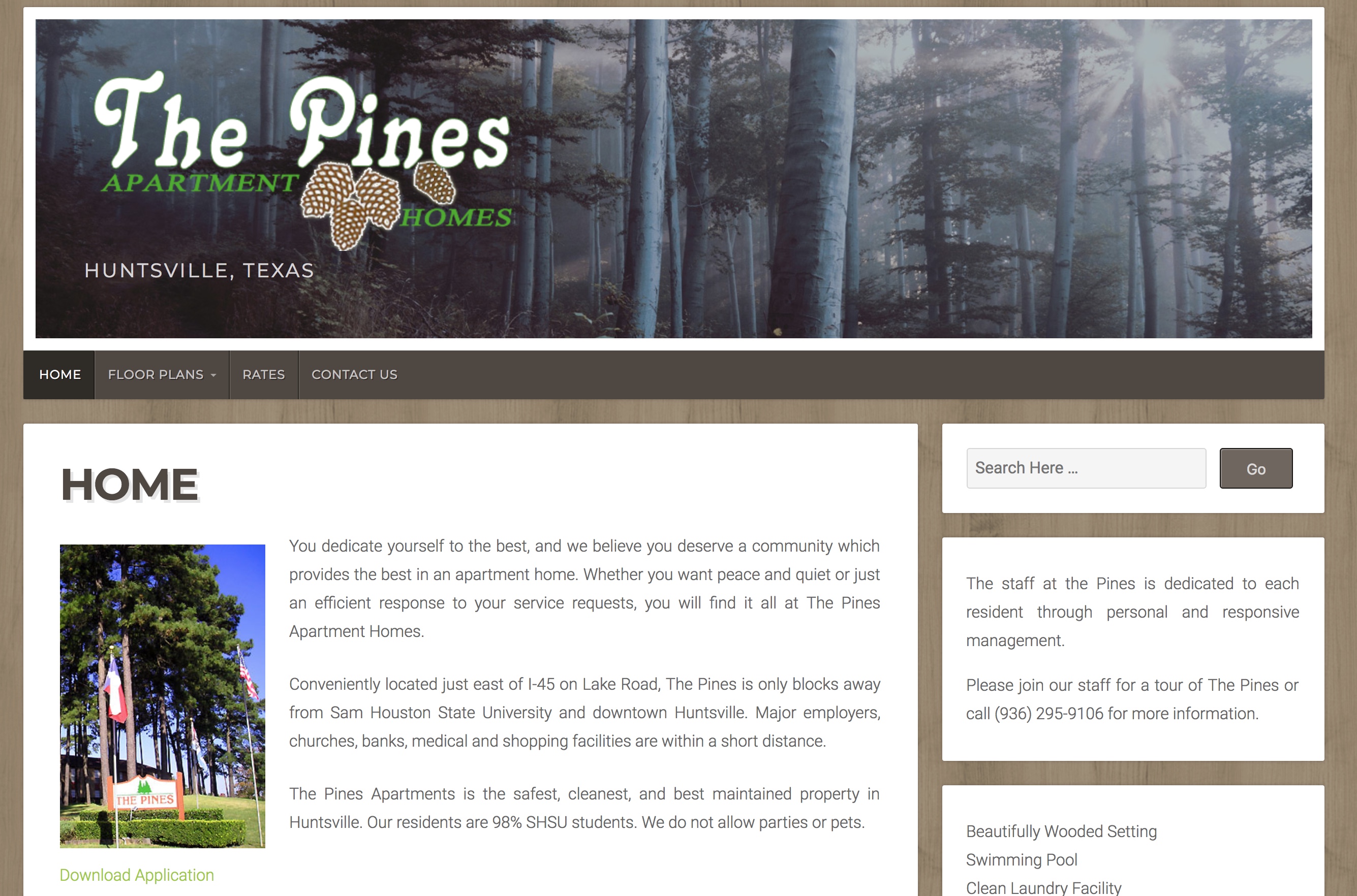 The PInes Apartments in Huntsville, Texas