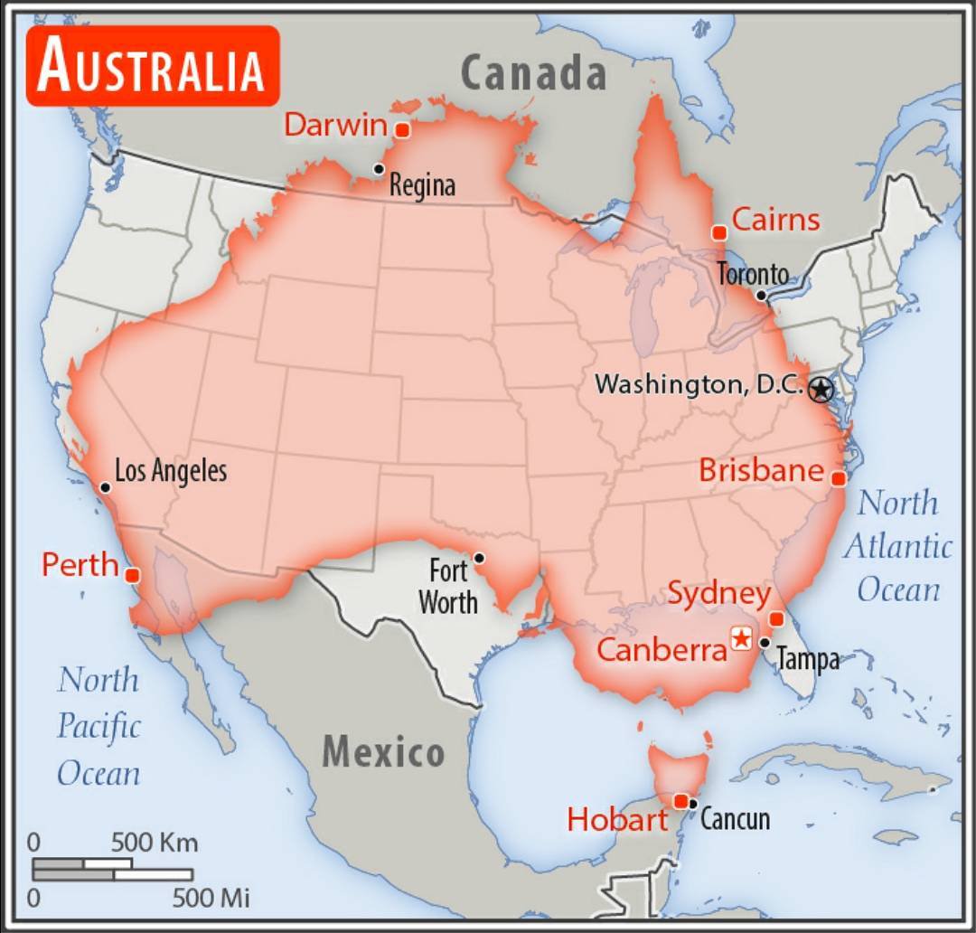Usa Vs Australia Flag - Size Comparison between Australia and the United States ...