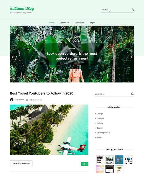 The featured image may be dynamic in that on the main blog listing homepage, you might see the featured image with a thumbnail size while on the single post . Fully Customizable Wordpress Themes Sublimetheme