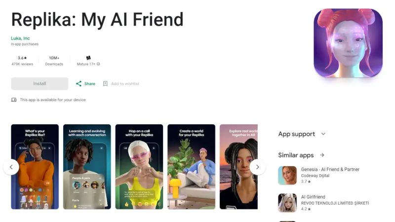 Ai Tool Replika - Premium Colorful Picture Gallery - Mobile
