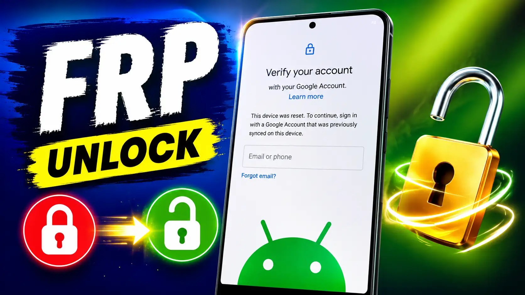 Unlock Android frp bypass