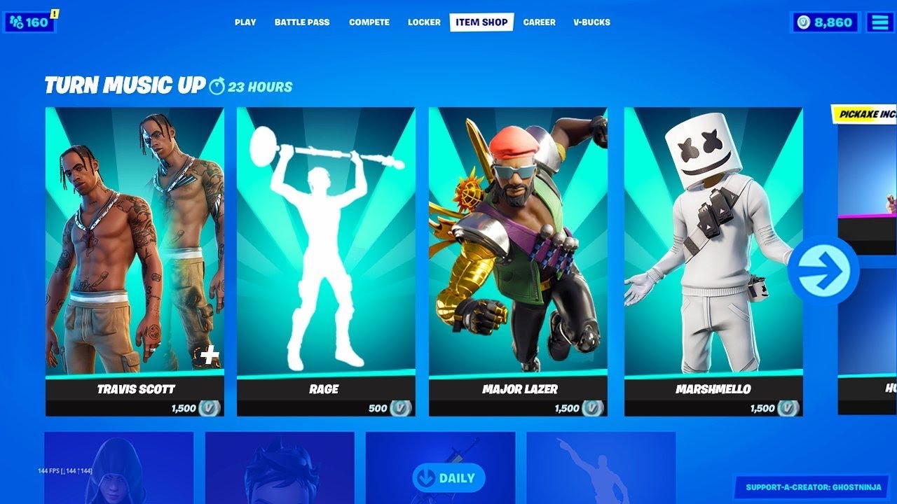 *NEW* FORTNITE ITEM SHOP! (ICON SKIN) 科幻的启示-老雅痞