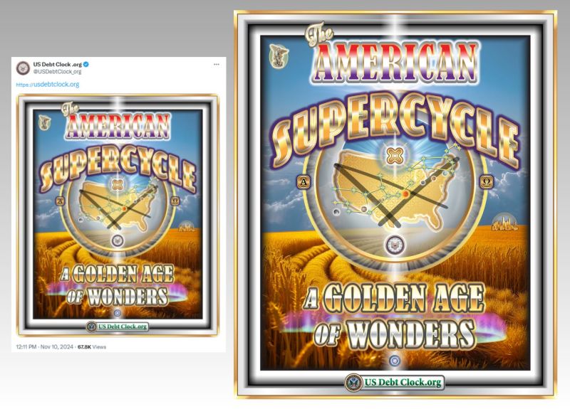 The Us National Debt Clock February 2025 Second Half - Premium Ocean Photo Gallery - Ultra HD