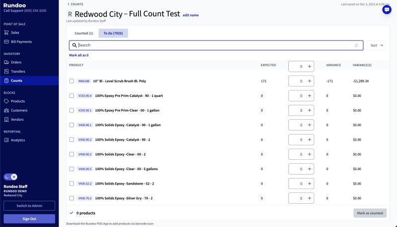 Inventory Counts Add New Items - Classic Sunset Image - Mobile