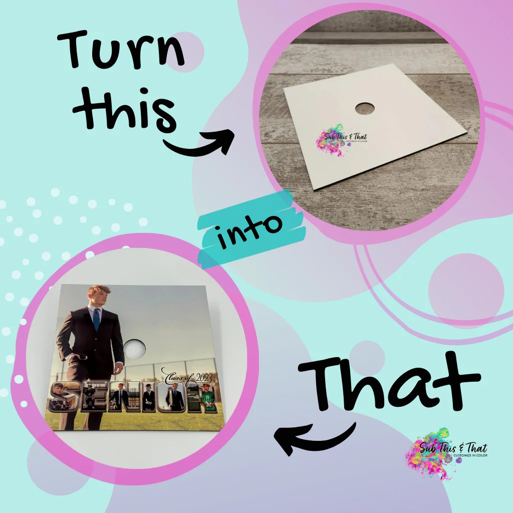 Sublimation Graduation Cap Topper Subthisandthat