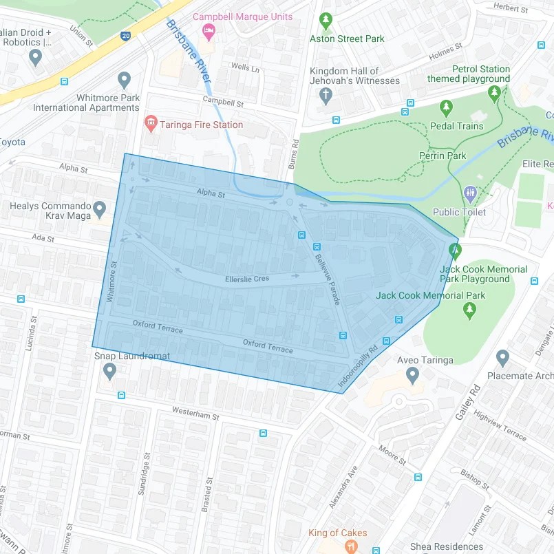 1884 Taringa South Toowong Suburb Maps Taringa03 Map 