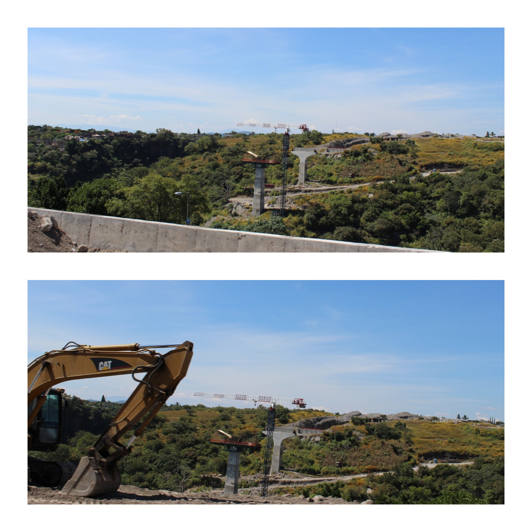 Construcción del puente Apatlaco en la zona de Alta Palmira